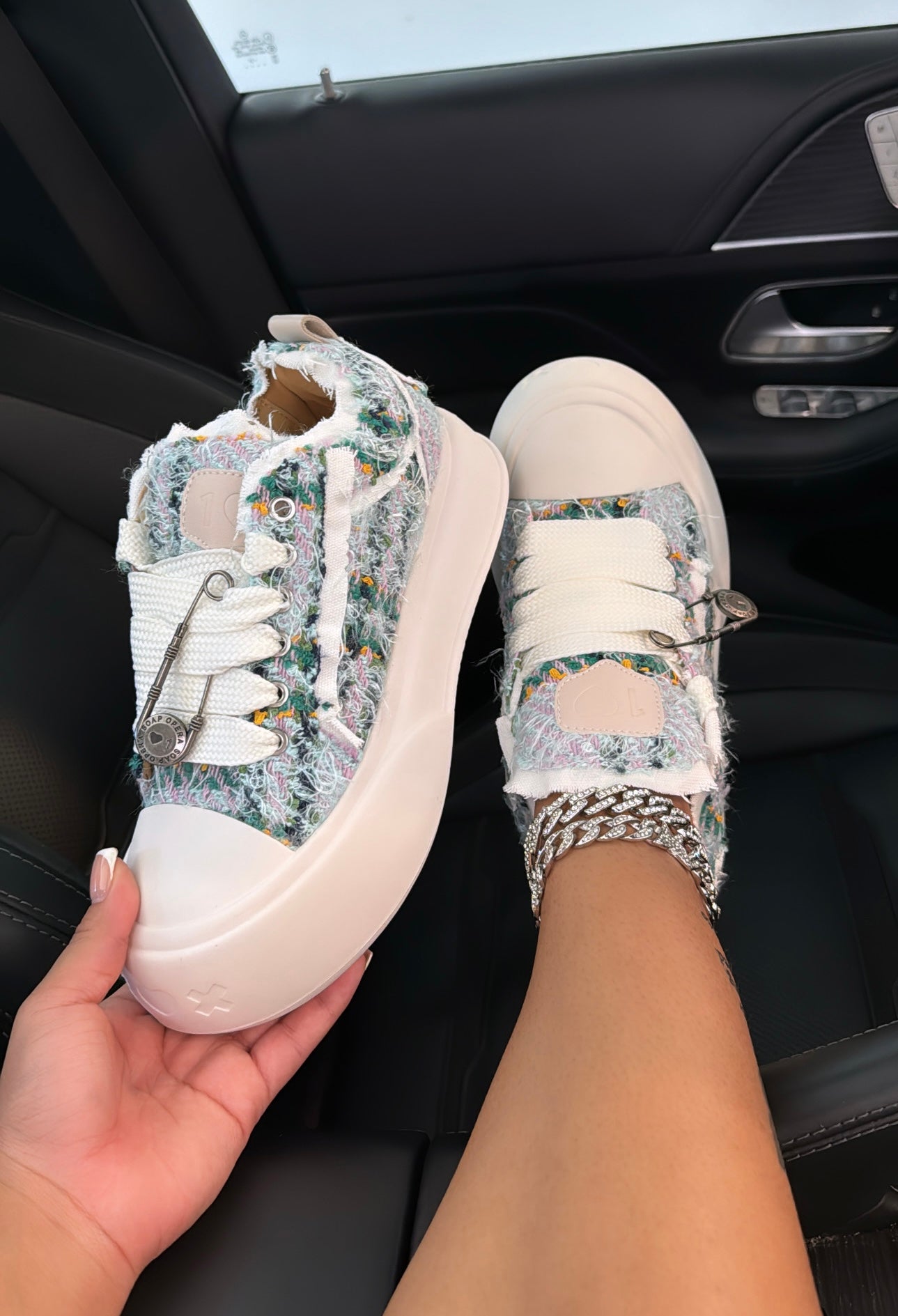 platform ripped sneakers image 9