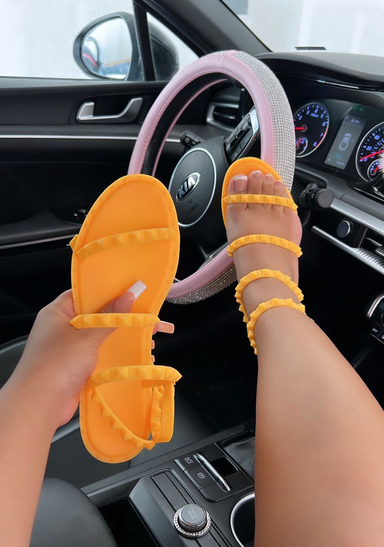 diamond neon sandals image 0