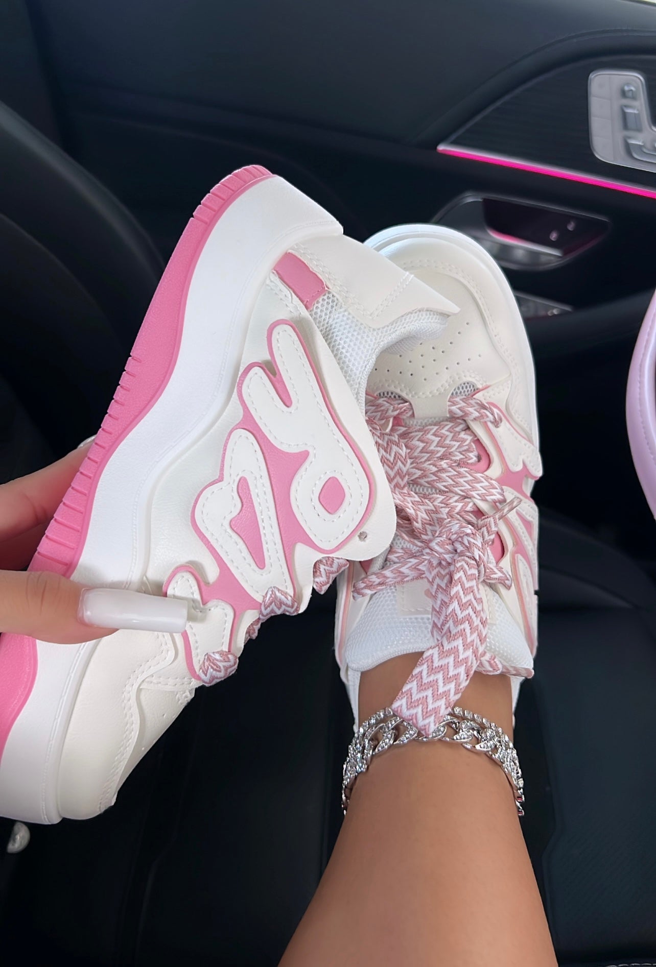 pink exotic sneakers image 0