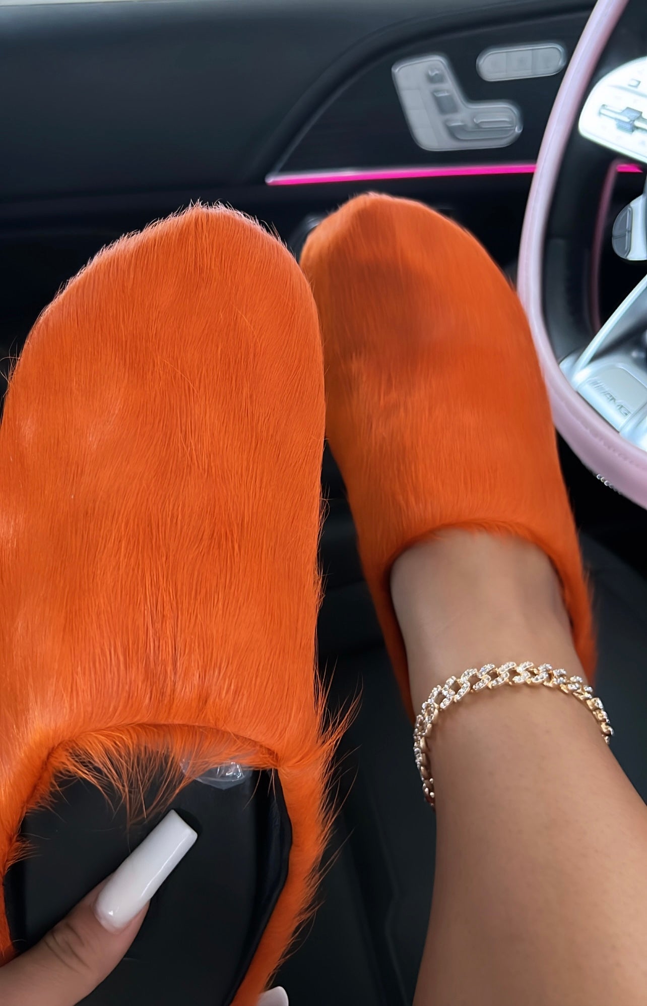 fuzzy luxury slides image 1