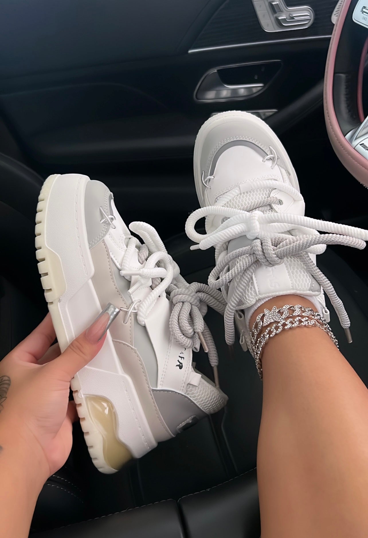 platform double string sneakers image 6