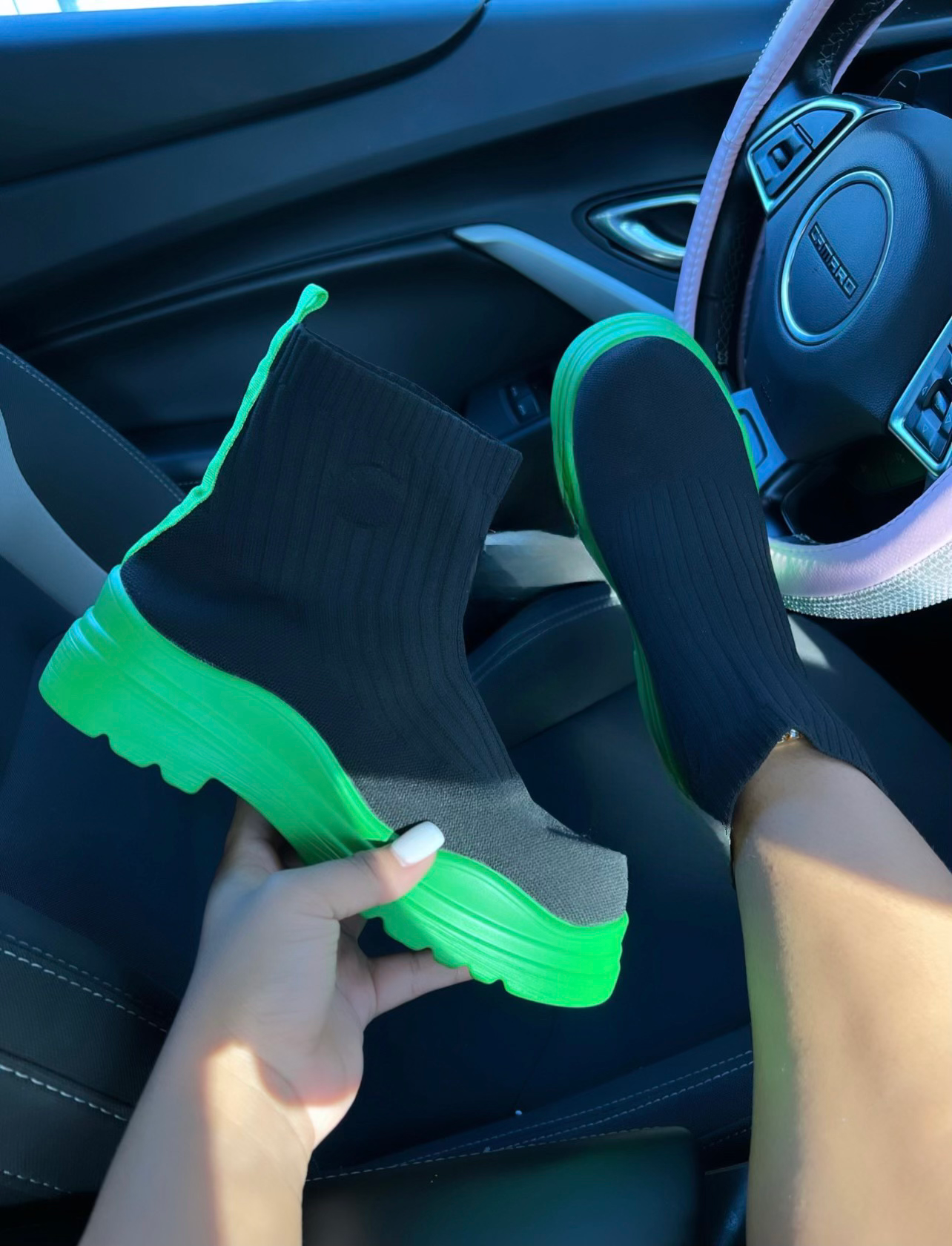 neon platform booties image 0