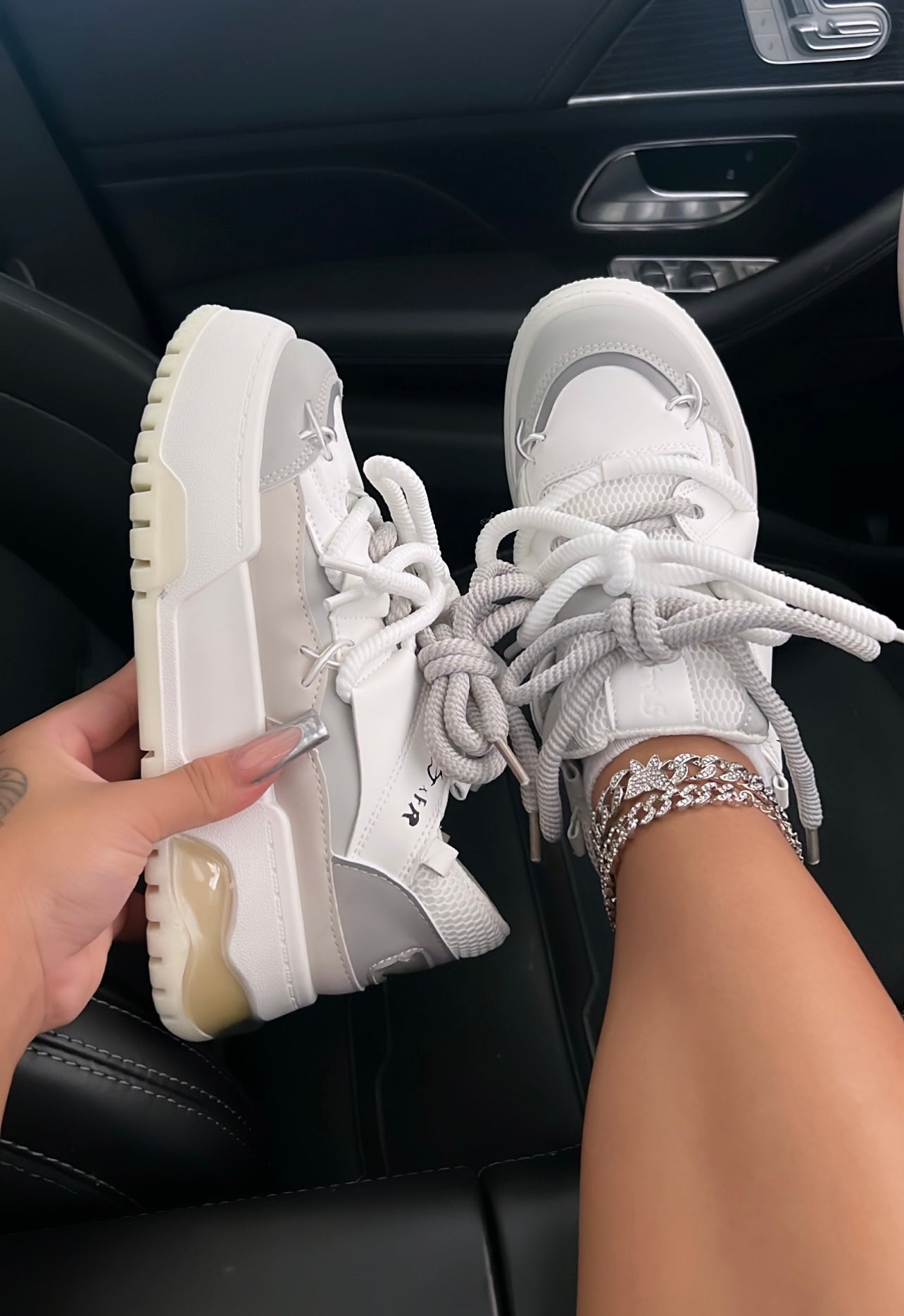 platform double string sneakers image 5