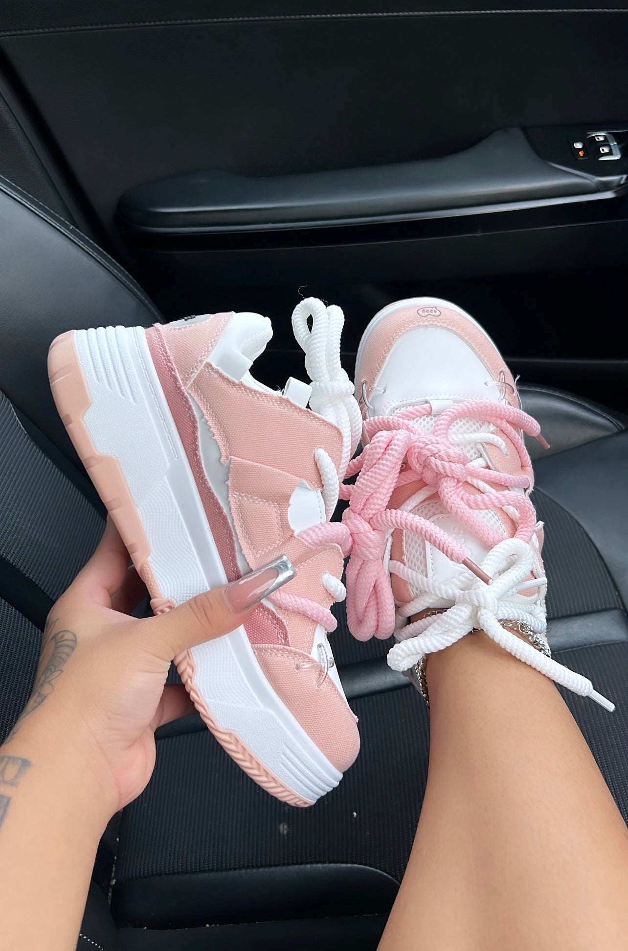 platform double string sneakers image 0
