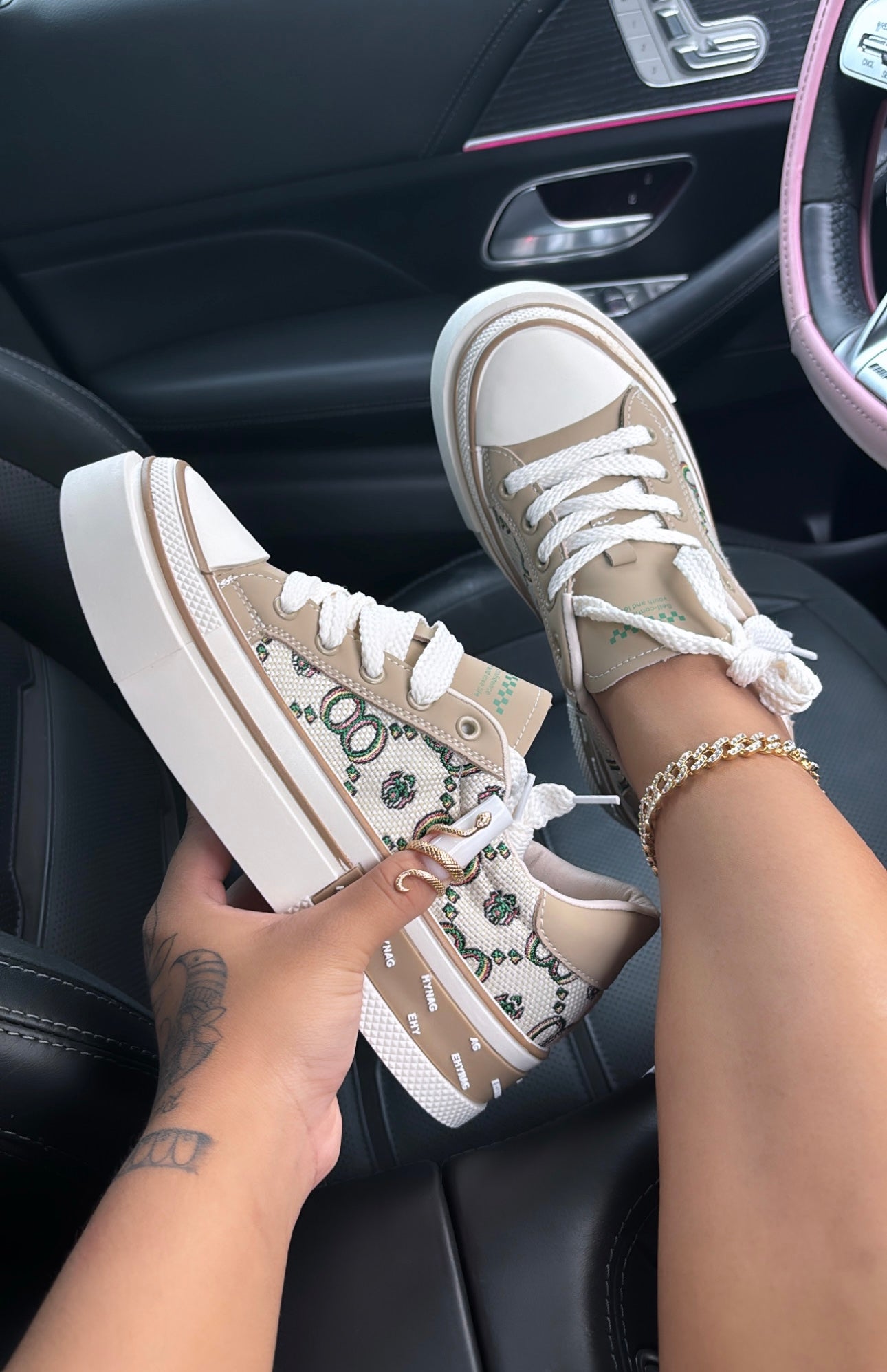 brown everyday sneakers image 0