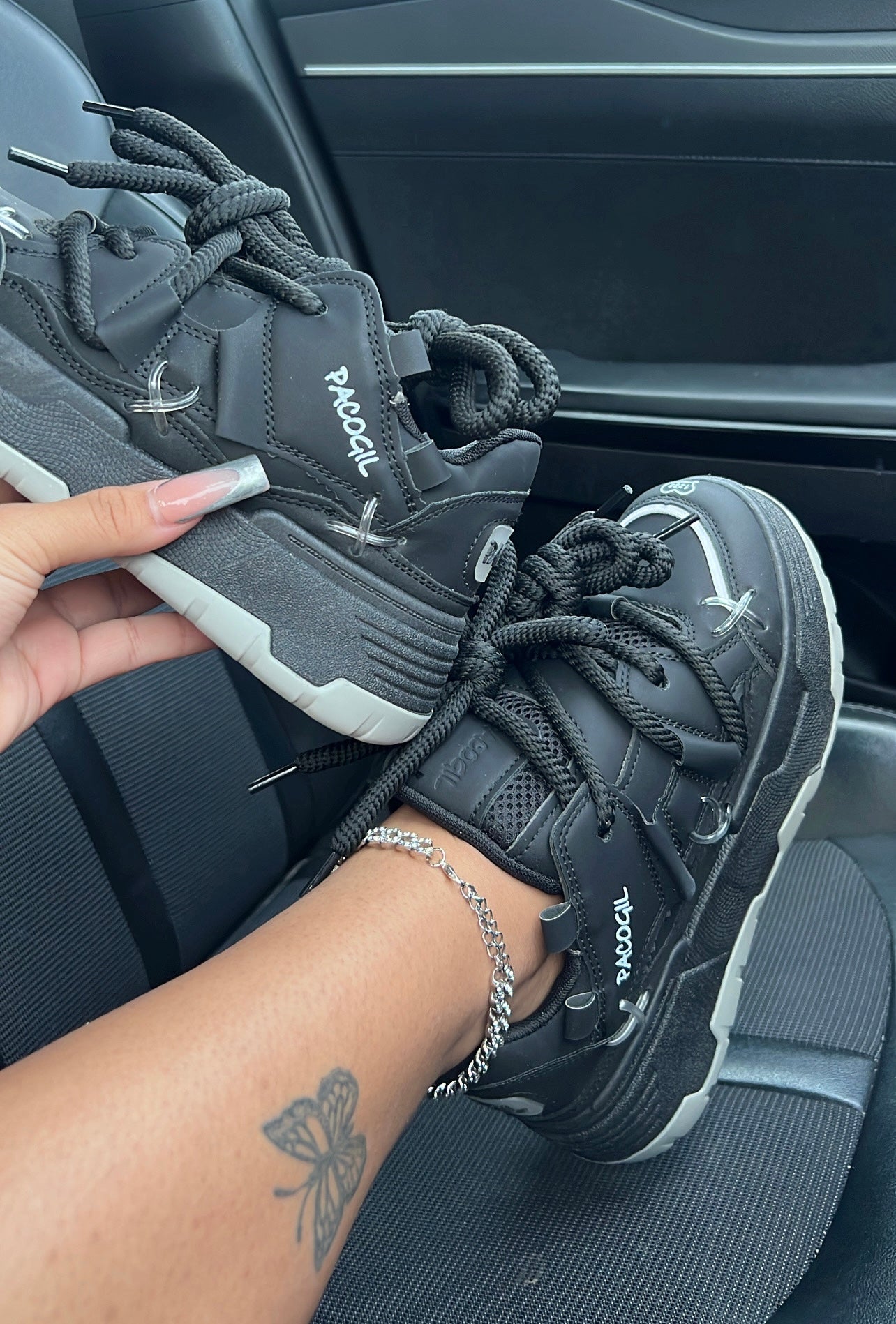 platform double string sneakers image 4
