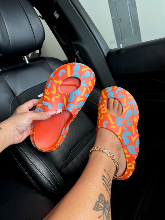 comfy orange clogs