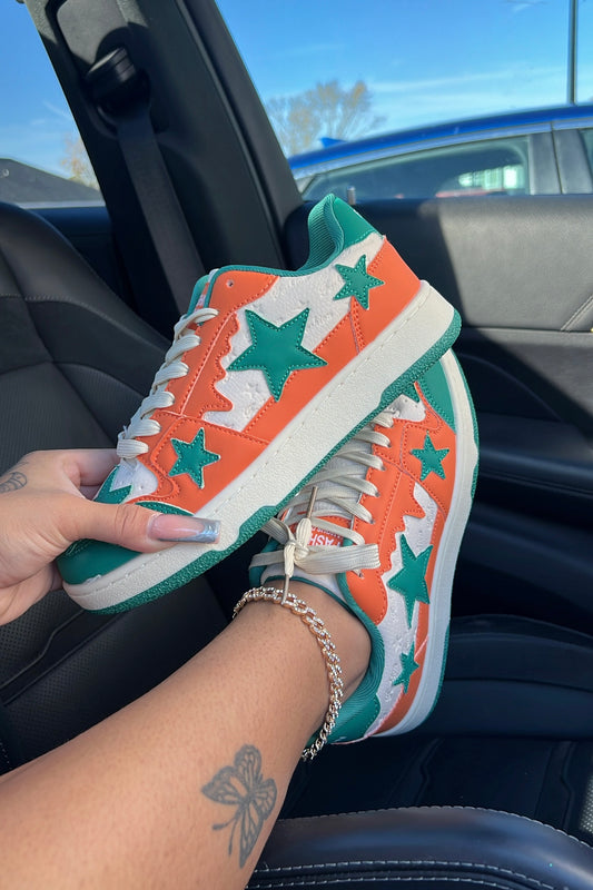 green & orange sneakers  image 0