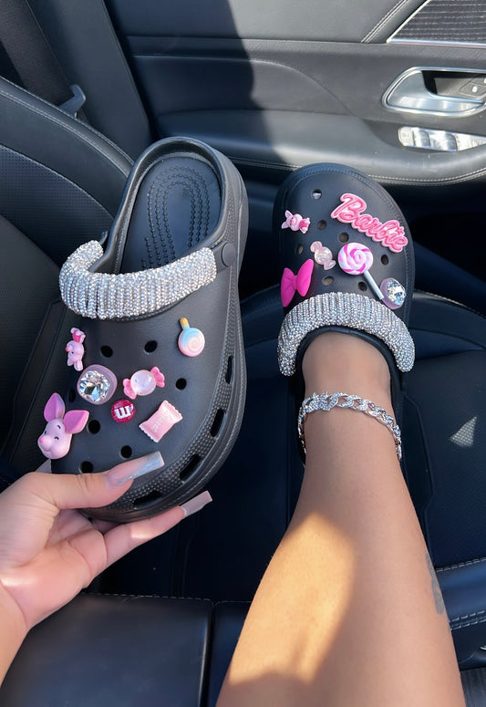 barbie bedazzled crocs image 0